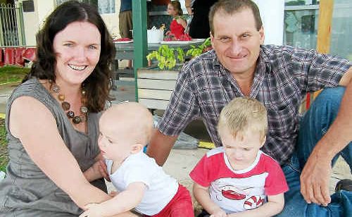 Vanessa and Edward Frey with Thomas, 1, and Jacob, 5. Vanessa and Edward Frey with Thomas, 1, and Jacob, 5.